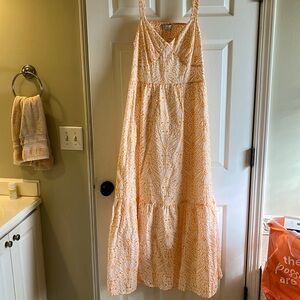 Loft Eyelet Open Back Maxi Dress 🍊